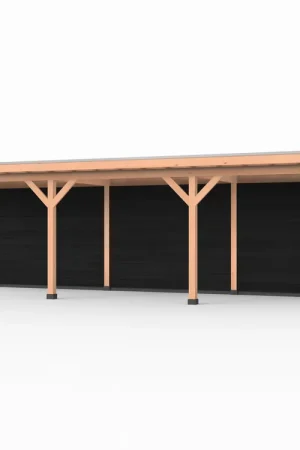 Douglas overkapping, 900 x 250, met zwarte achterwand, Westwood Comfort Goedkoop
